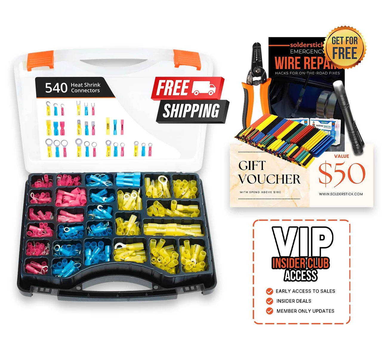 SolderStick MasterPro System™ (540pcs Heat-Shrink Connectors)