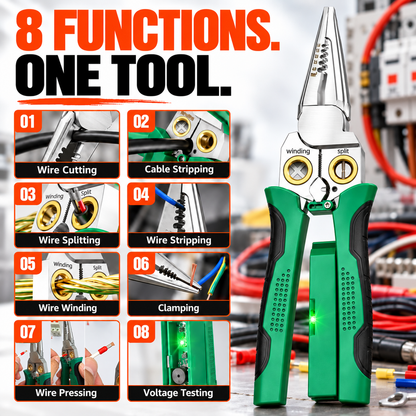 8-in-1 Smart Wire Stripper & Voltage Tester