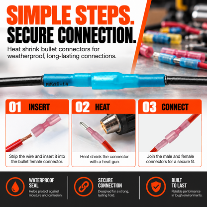 Heat Shrink Bullet Connectors Kit