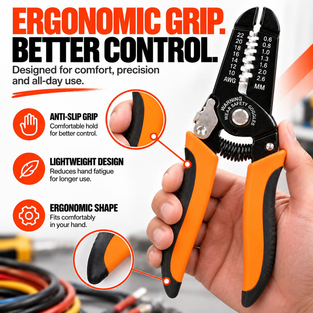 Precision Wire Stripper ( 22-10AWG)