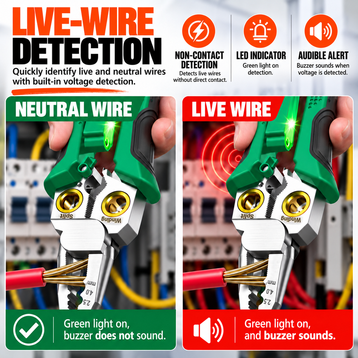 8-in-1 Smart Wire Stripper & Voltage Tester