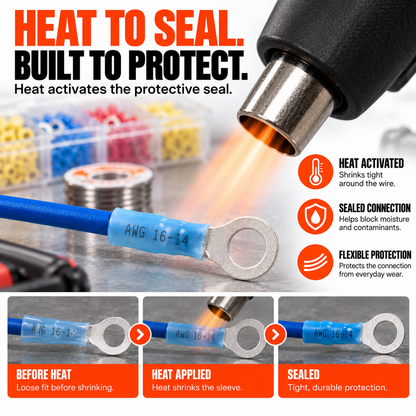 Wire Eyelet Ring Connector Set
