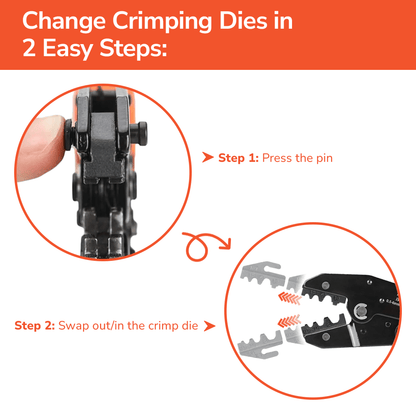 Wire Crimping Tool with changeable dies - SolderStick