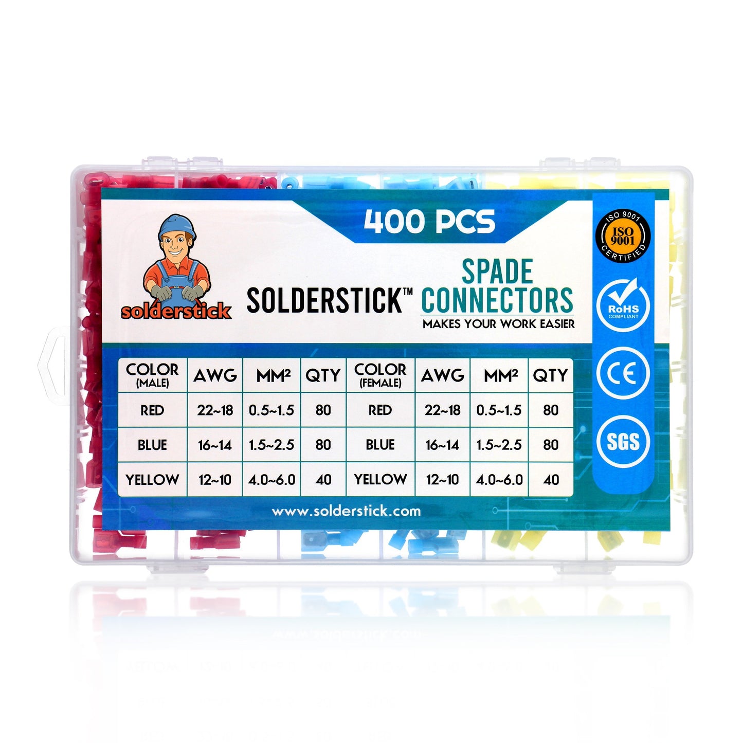 400pcs Spade Connectors Kit - solderstick