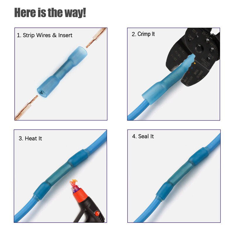 Using Wire Strands Fuse Butt Wire Connectors | Heat Shrink Butt Connectors Kit – SolderStick